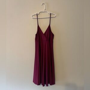 Soprano Purple Midi Dress with Spaghetti Straps
